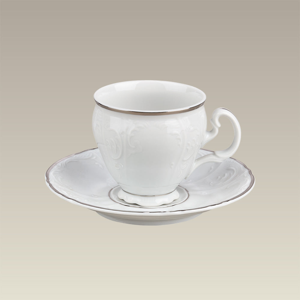 6 oz. Double Platinum Banded Bernadotte Cup and Saucer