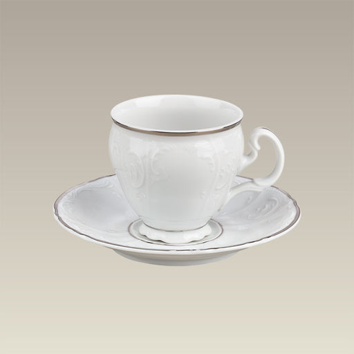 6 oz. Double Platinum Banded Bernadotte Cup and Saucer