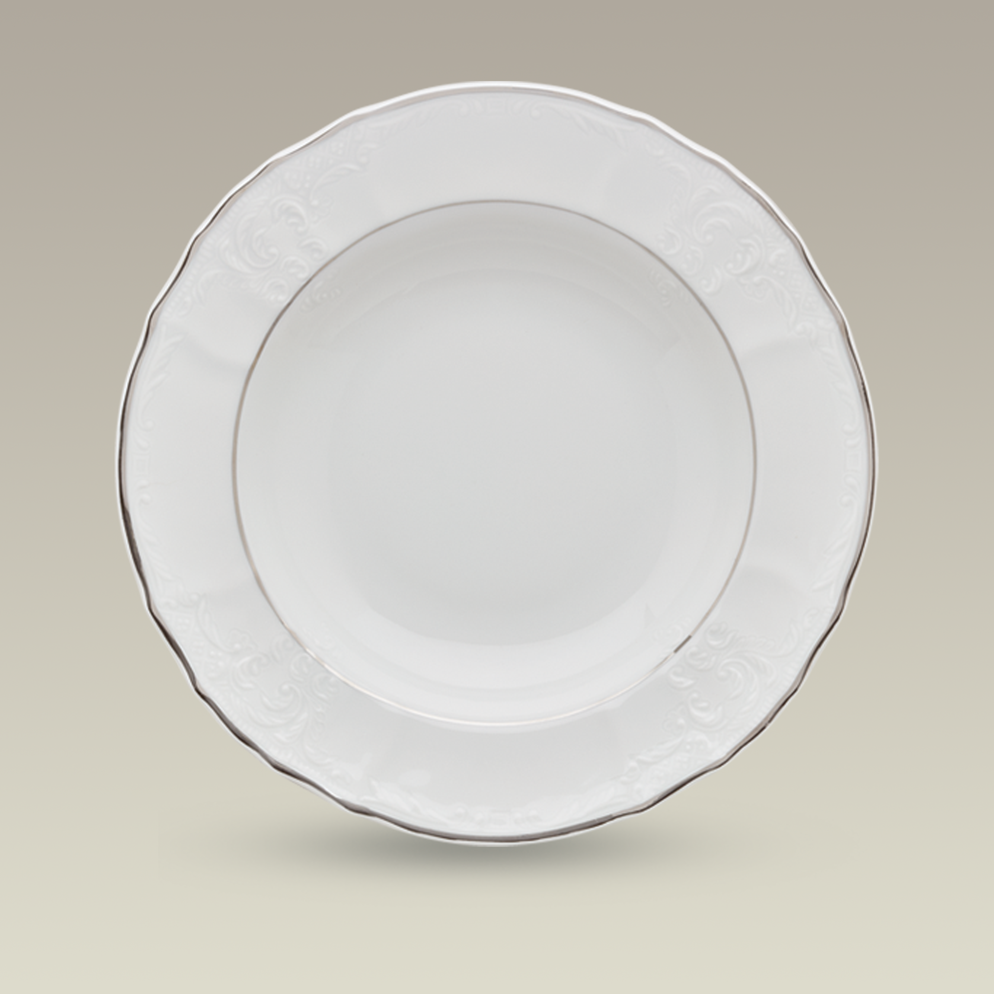 9" Double Platinum Banded Bernadotte Soup Bowl