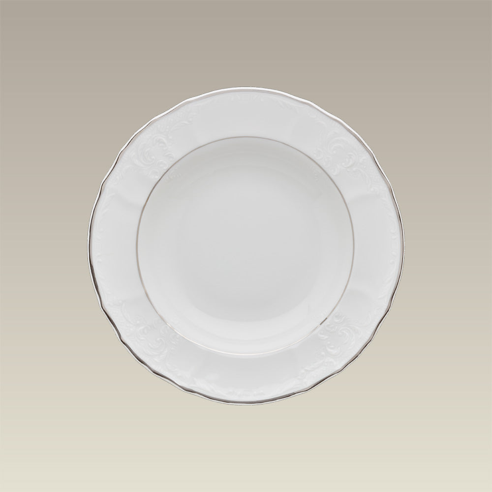 9" Double Platinum Banded Bernadotte Soup Bowl
