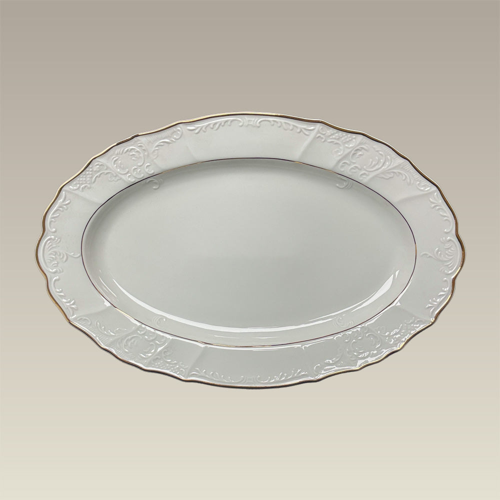 14.25" Double Gold Banded Bernadotte Platter