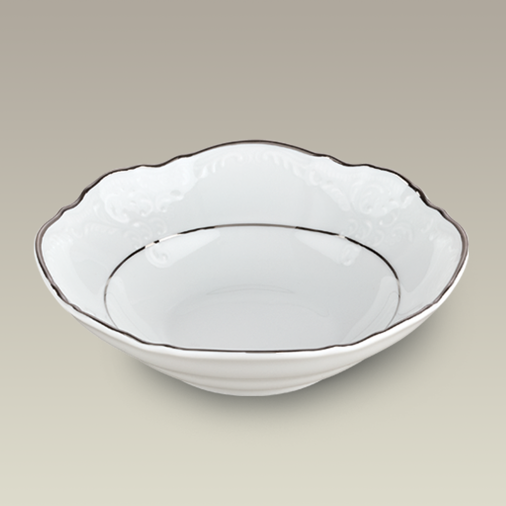 5" Double Platinum Band Bernadotte Fruit Saucer