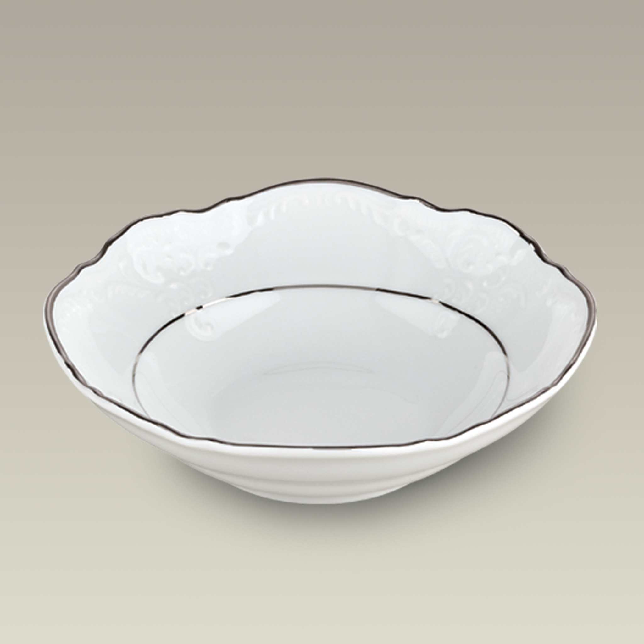 5" Double Platinum Band Bernadotte Fruit Saucer
