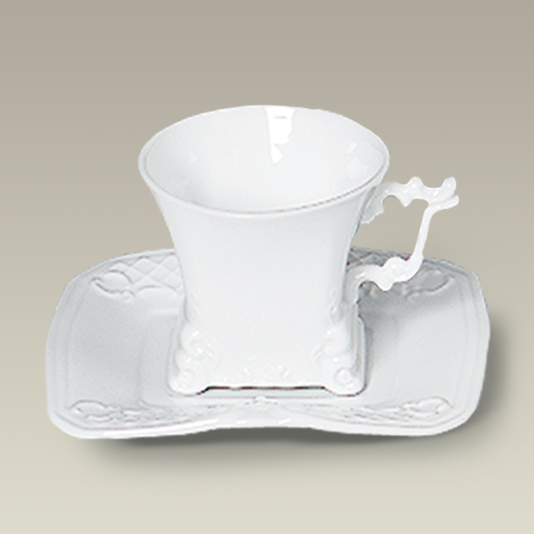 5 oz. Rectangular Cup and Saucer