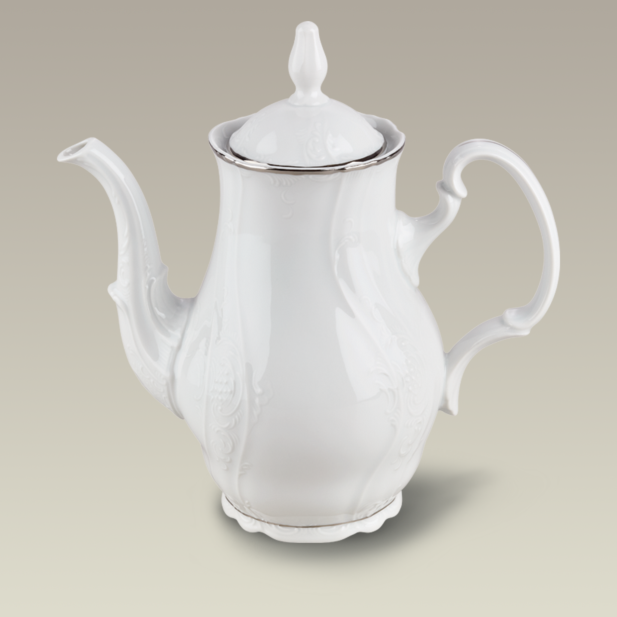 44 oz. Bernadotte Coffee Pot, Double Platinum Banded