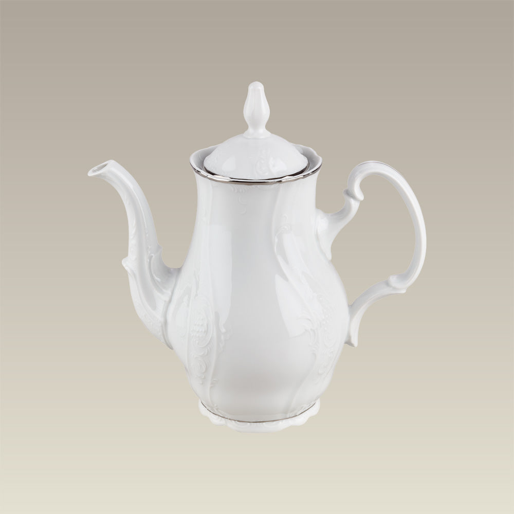 44 oz. Bernadotte Coffee Pot, Double Platinum Banded