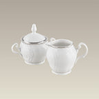 Double Platinum Banded Bernadotte Sugar and Creamer