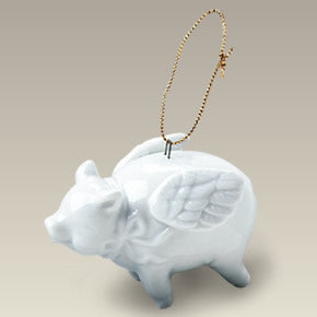 2.75" Flying Pig Ornament, SELECTED SECONDS