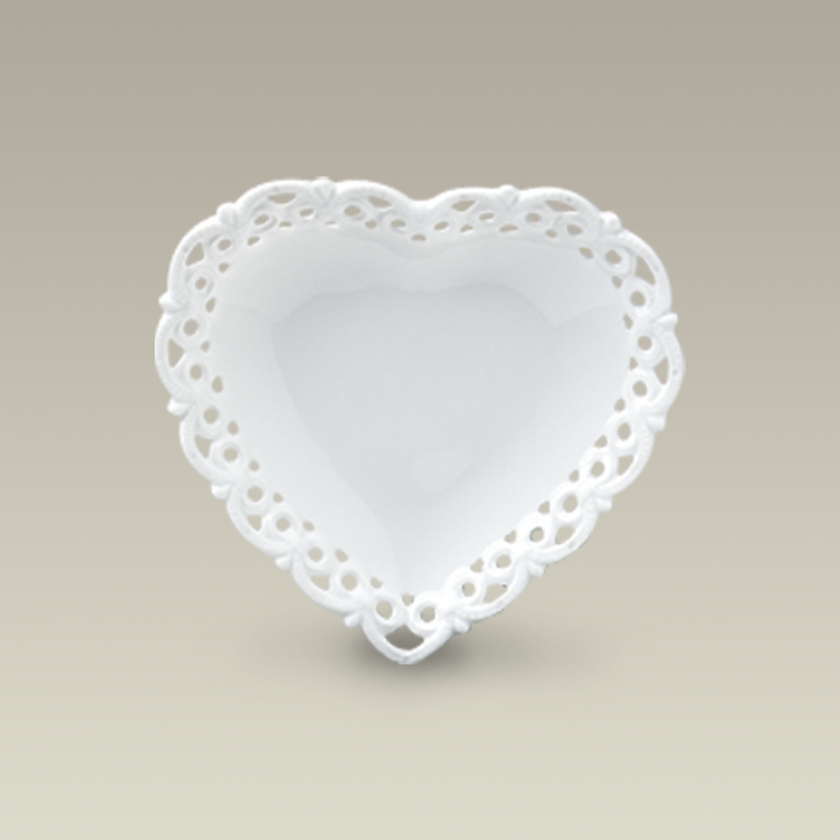 5" Heart Shaped Thin Openwork Plate