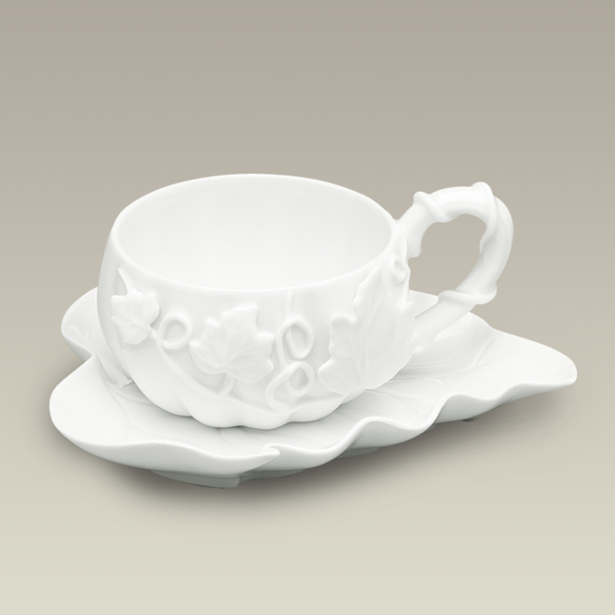 Pumpkin Cup and Saucer, 7 oz.