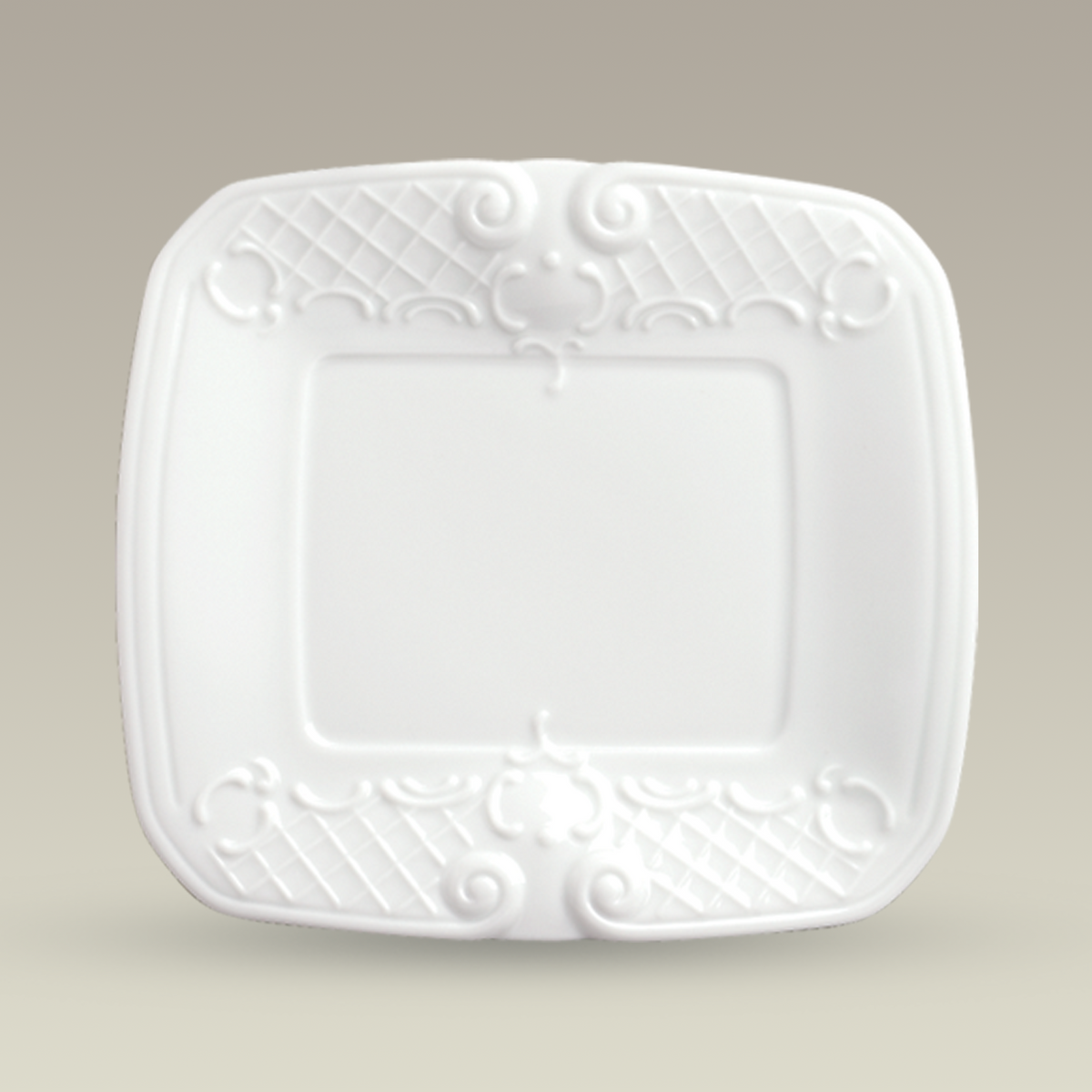8.25" Scrolled Rectangular Plate