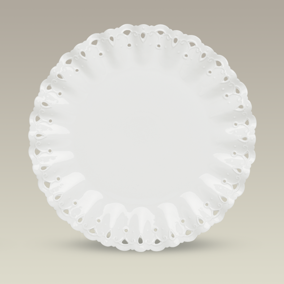 14.5" Openwork Ruffled Plate