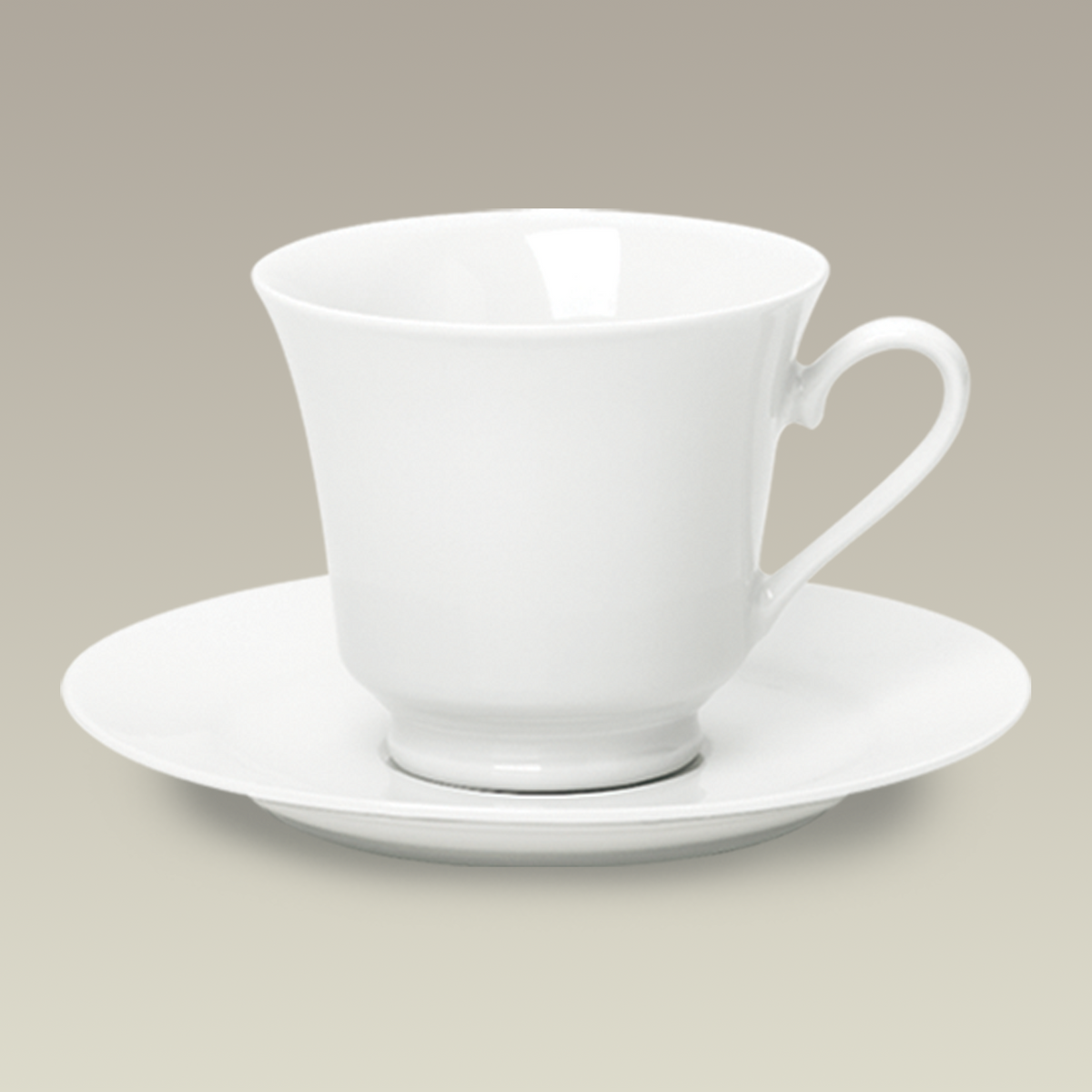 Plain Cup and Saucer, 8 oz, SELECTED SECONDS