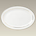 14" Double Gold Band Oval Platter SELECTED SECONDS