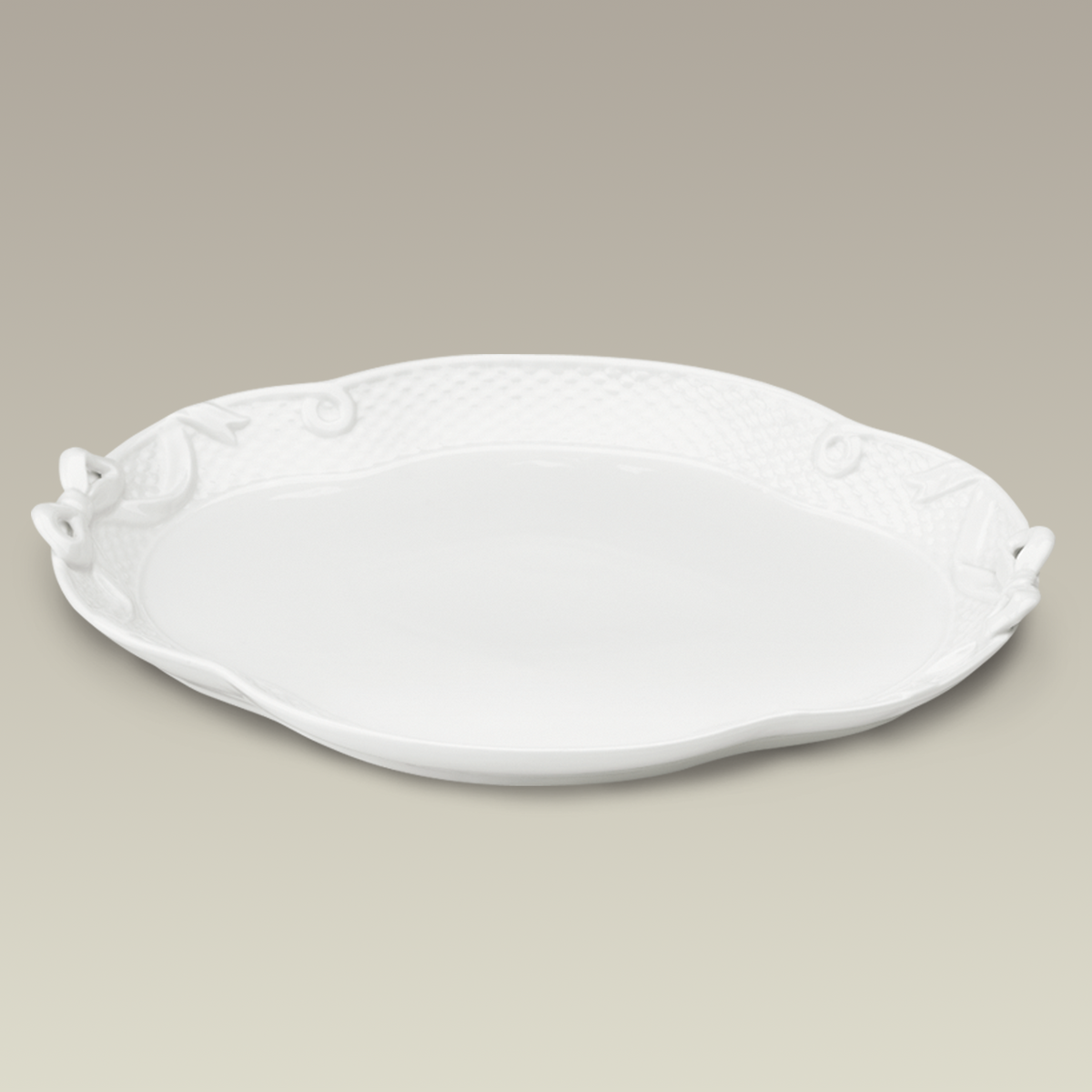 Oval Basket Weave Tray, 15.25", SELECTED SECONDS