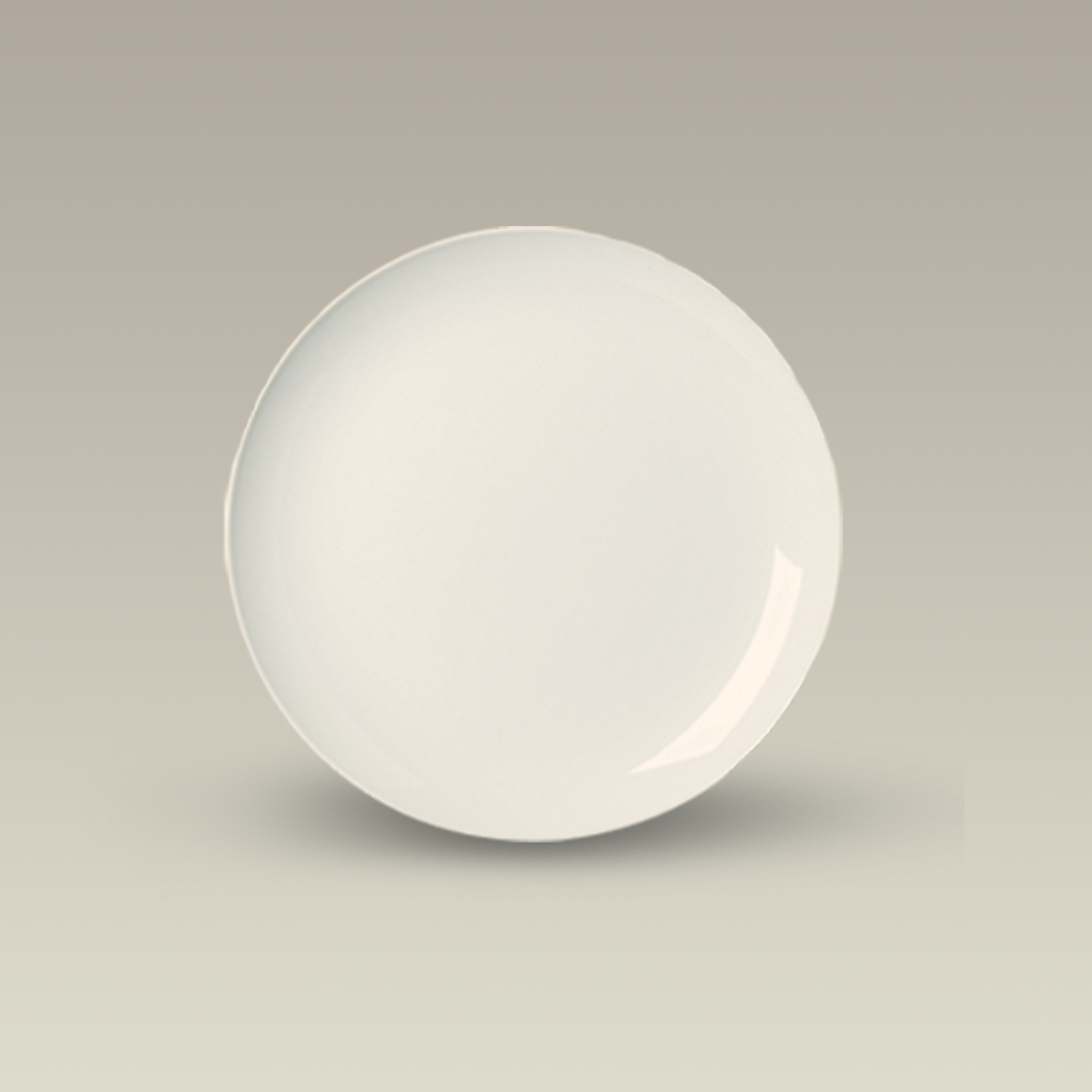 6.25" Cream Color Porcelain Coupe Plate