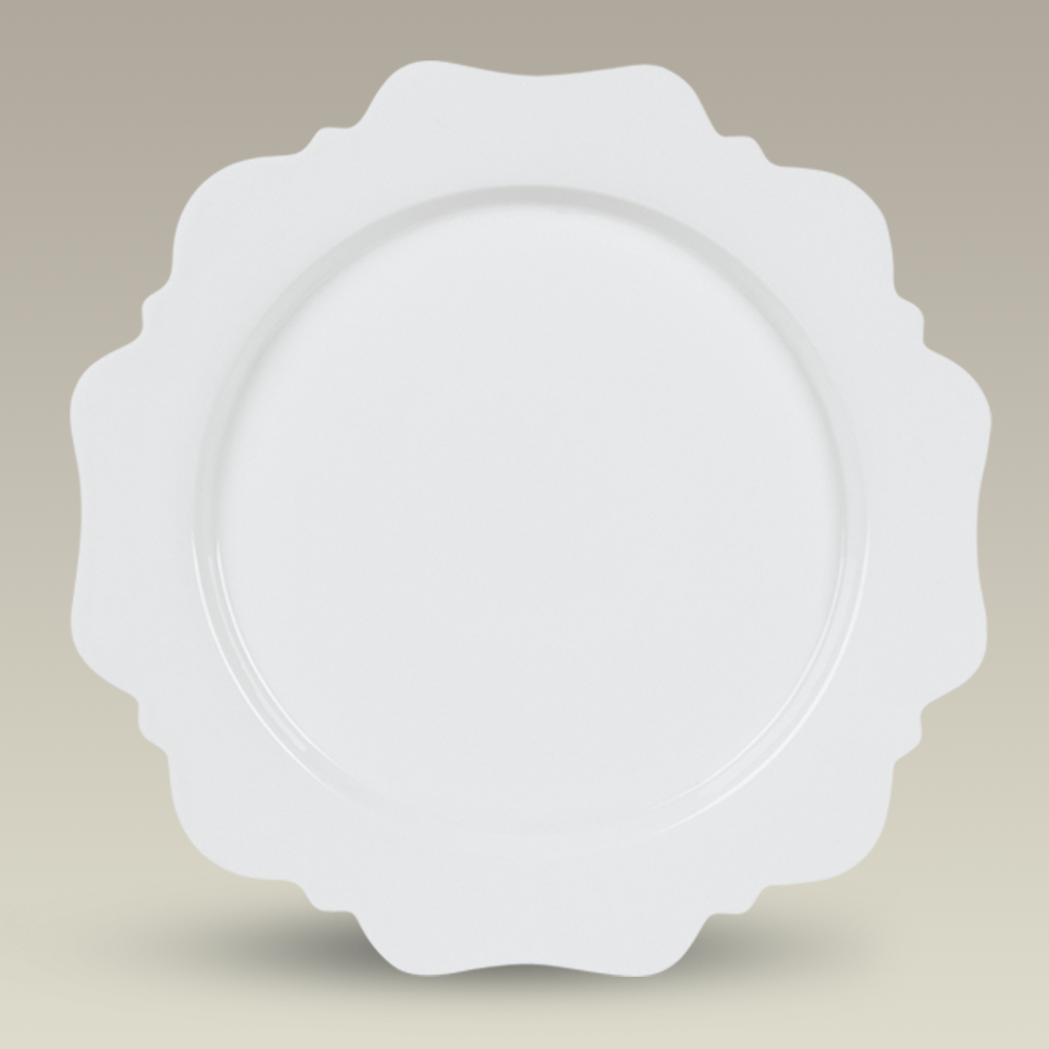 11" Scalloped Dinner Plate, SELECTED SECONDS
