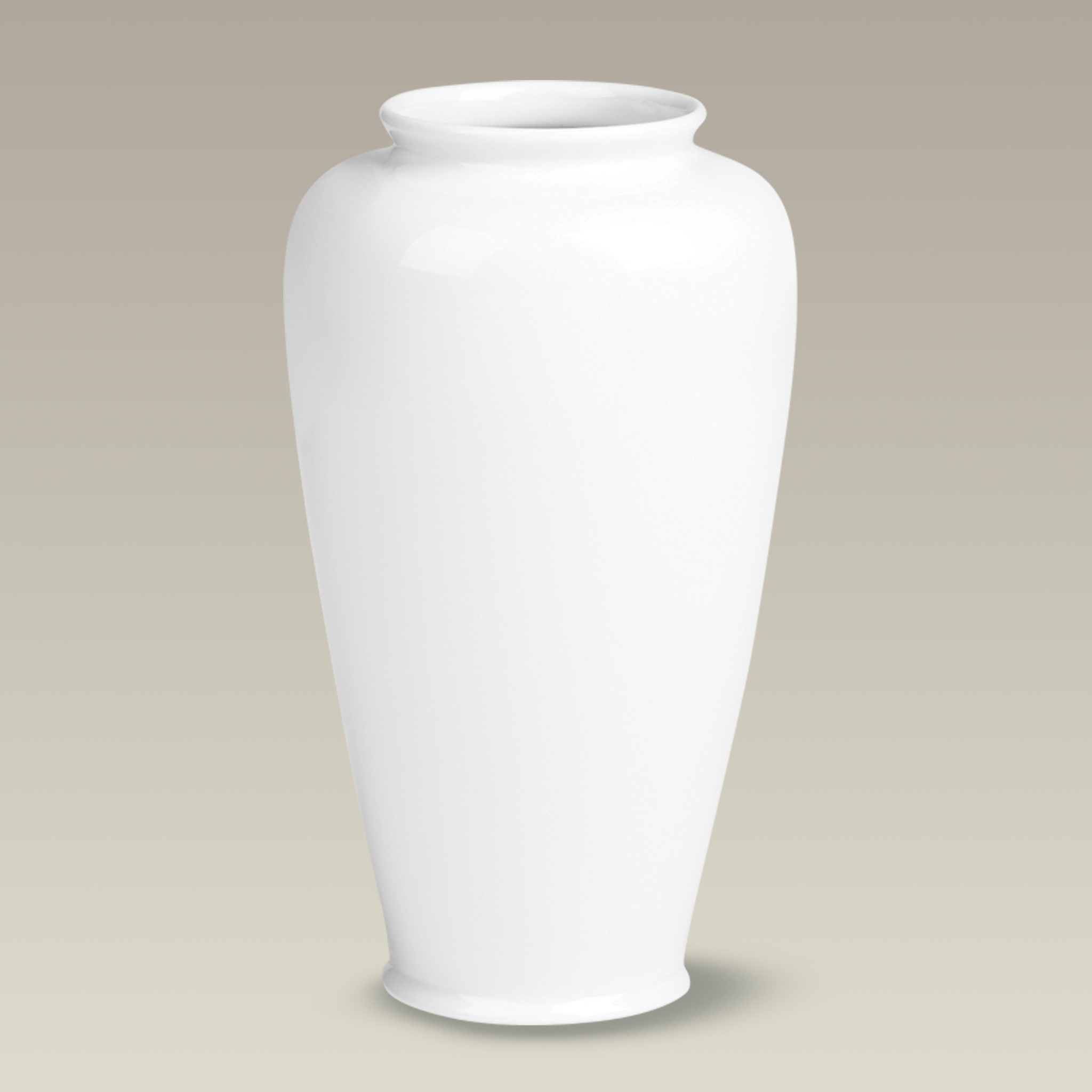 White Vase, 12" x 6.5", SELECTED SECONDS