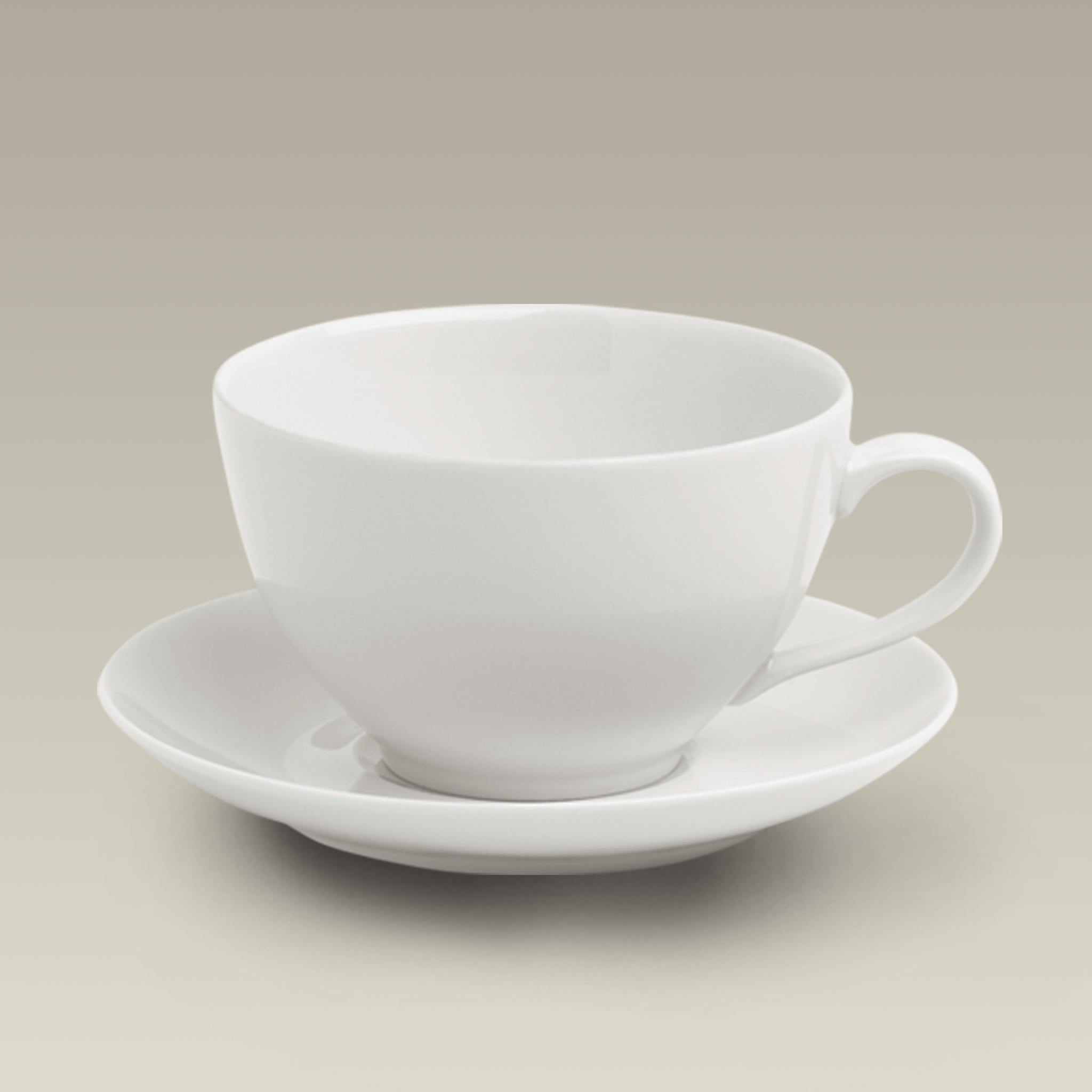 Breakfast Size Cup & Saucer, 14 oz