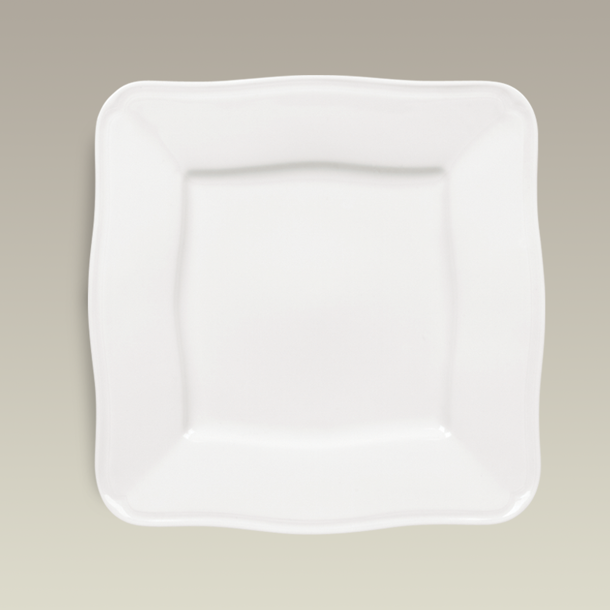 10.5" Square Plate with Scrolled Edge