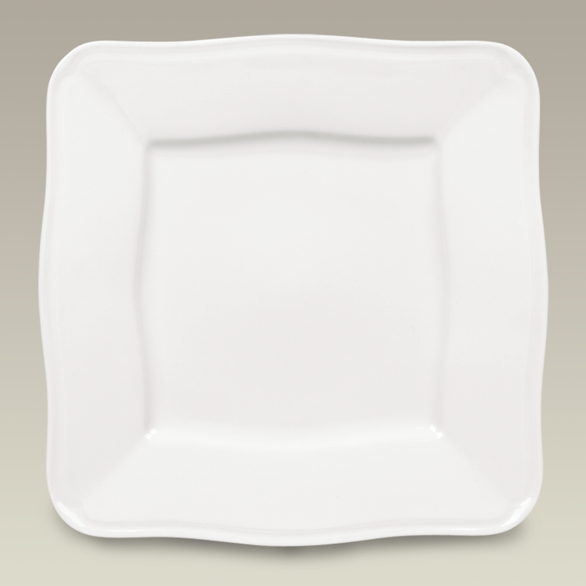 12.5" Square Plate with Scrolled Edge