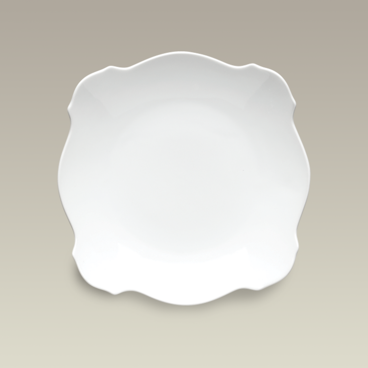 8.5" Square Plate with Scalloped Edge