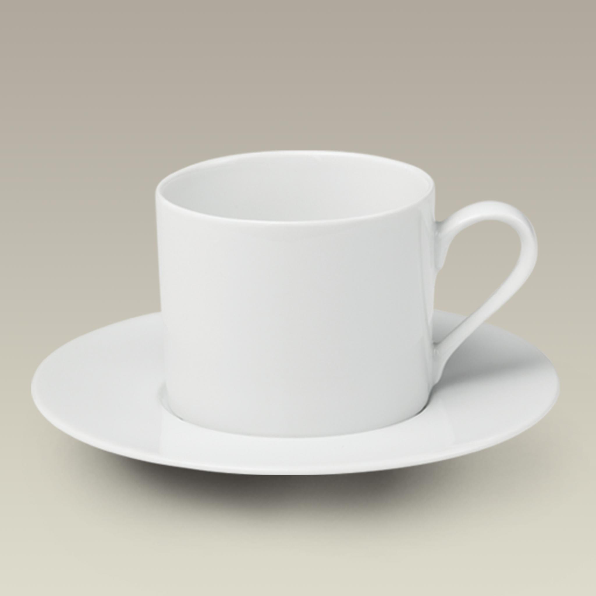 Can Shape Cup & Saucer, 7 oz