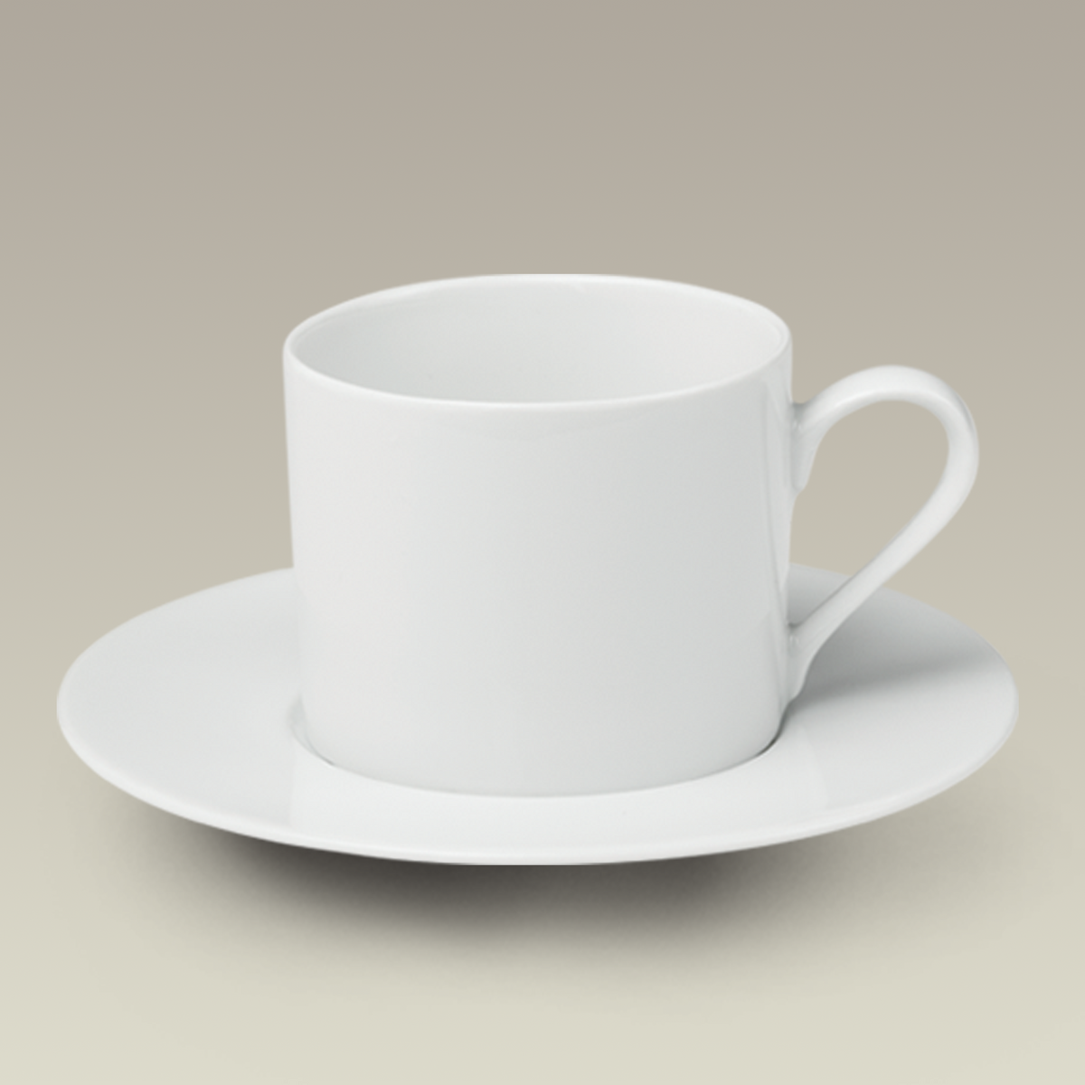 Can Shape Cup & Saucer, 7 oz