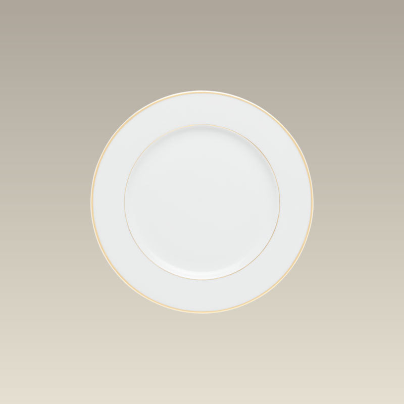 6.5" Double Gold Banded Rim B&B Plate