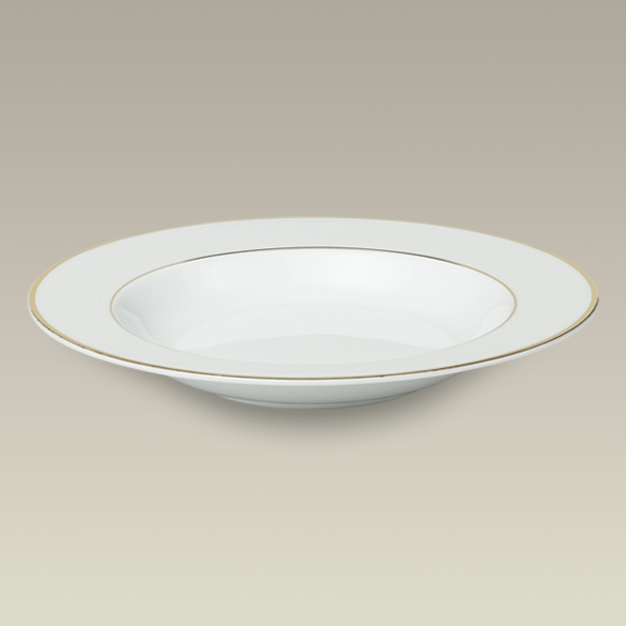 Double Gold Banded Rim Bowl, 8.75"