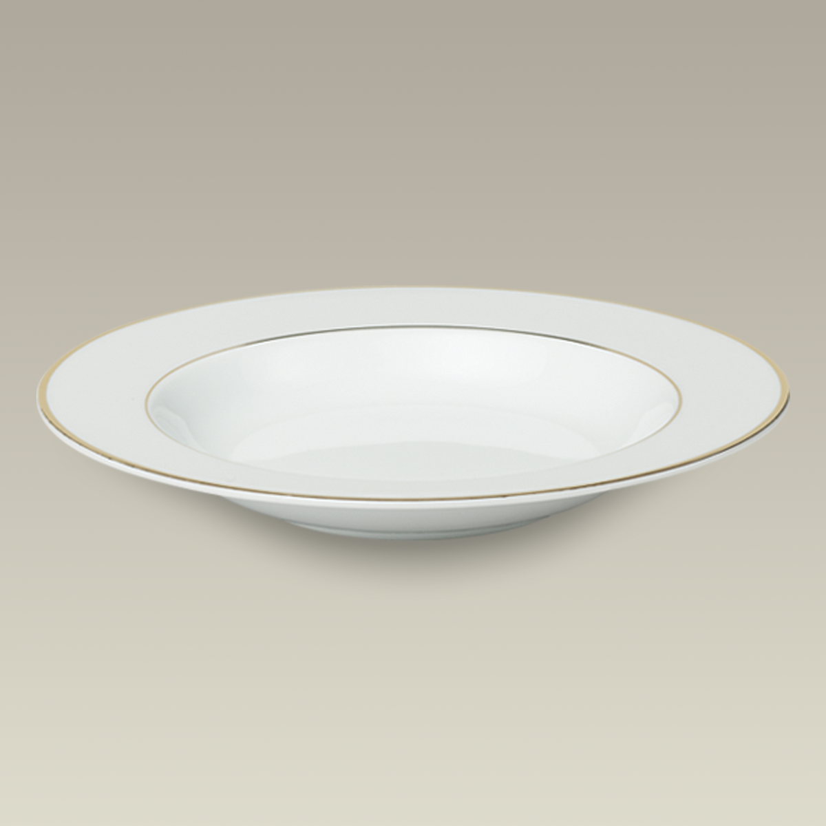 Double Gold Banded Rim Bowl, 8.75"