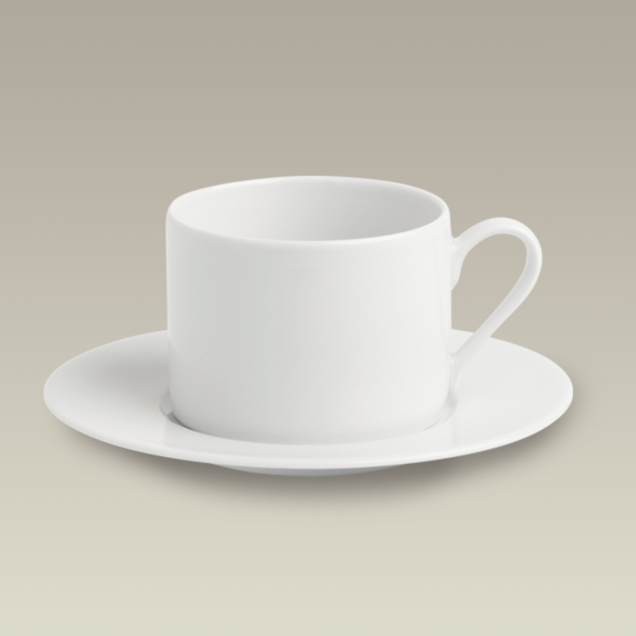 Can Shape Cup & Saucer, 8 oz