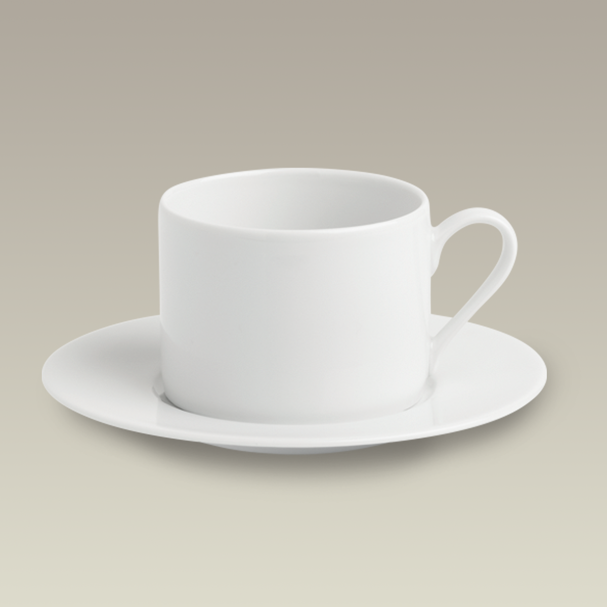 Can Shape Cup & Saucer, 8 oz