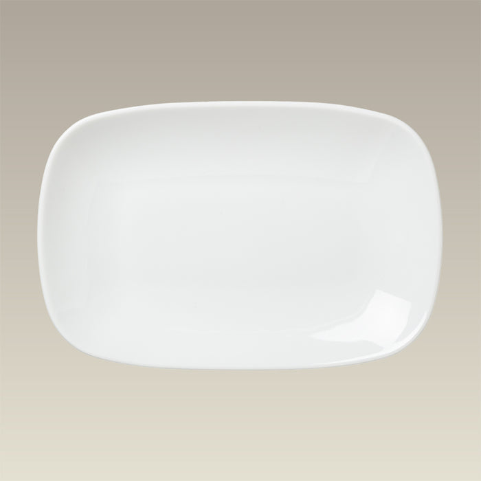 8.125" Porcelain Rectangular Plate with Rounded Corners