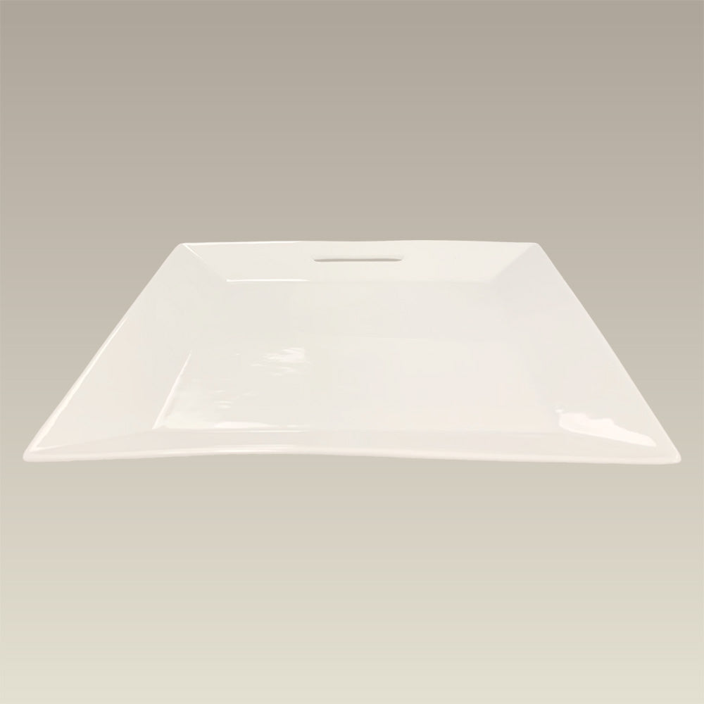 10" Rim Shape Square Plate with Slot (disc not included)