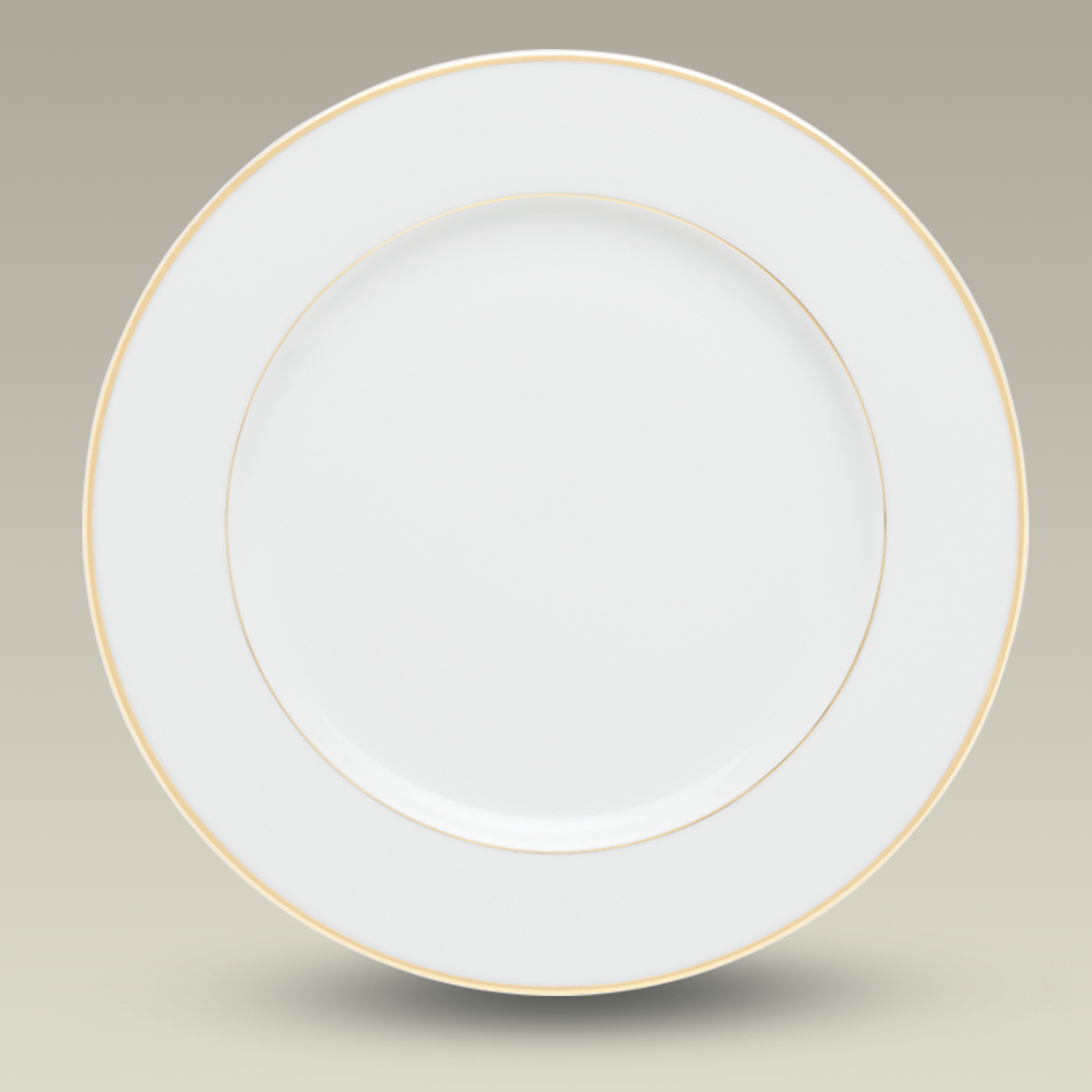 12.5" Double Gold Banded Rim Charger Plate