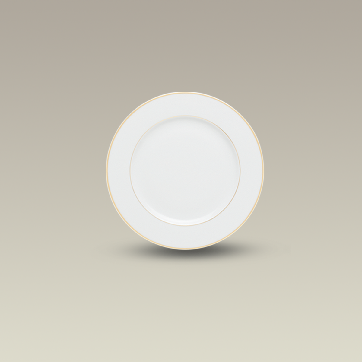 6.5" Double Gold Banded Rim B&B Plate