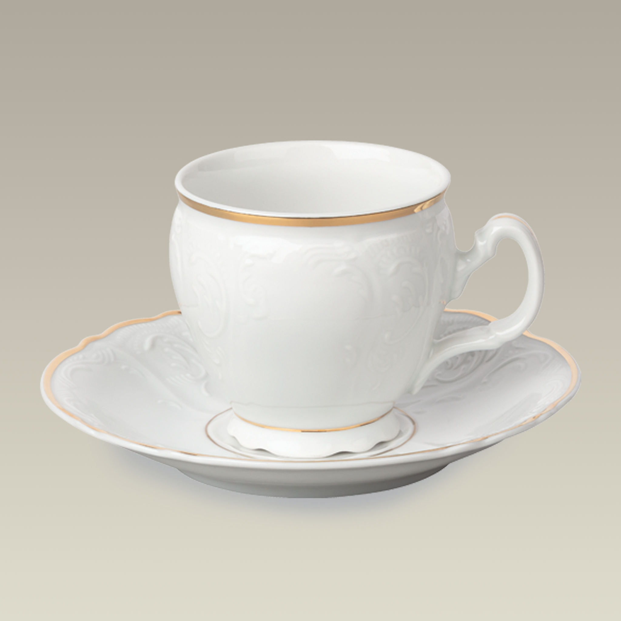 8 oz. Double Gold Banded Bernadotte Cup and Saucer