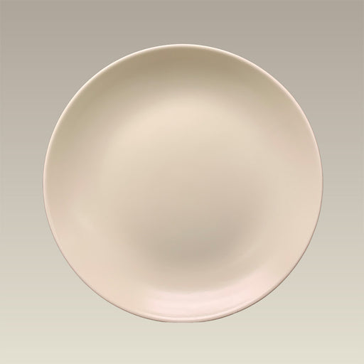 10" Cream Eggshell Stoneware Coupe Plate