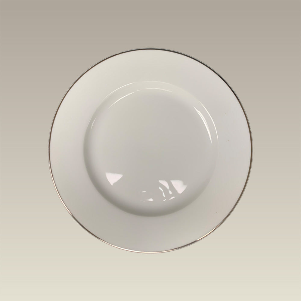 11" Single Platinum Banded Rim Plate