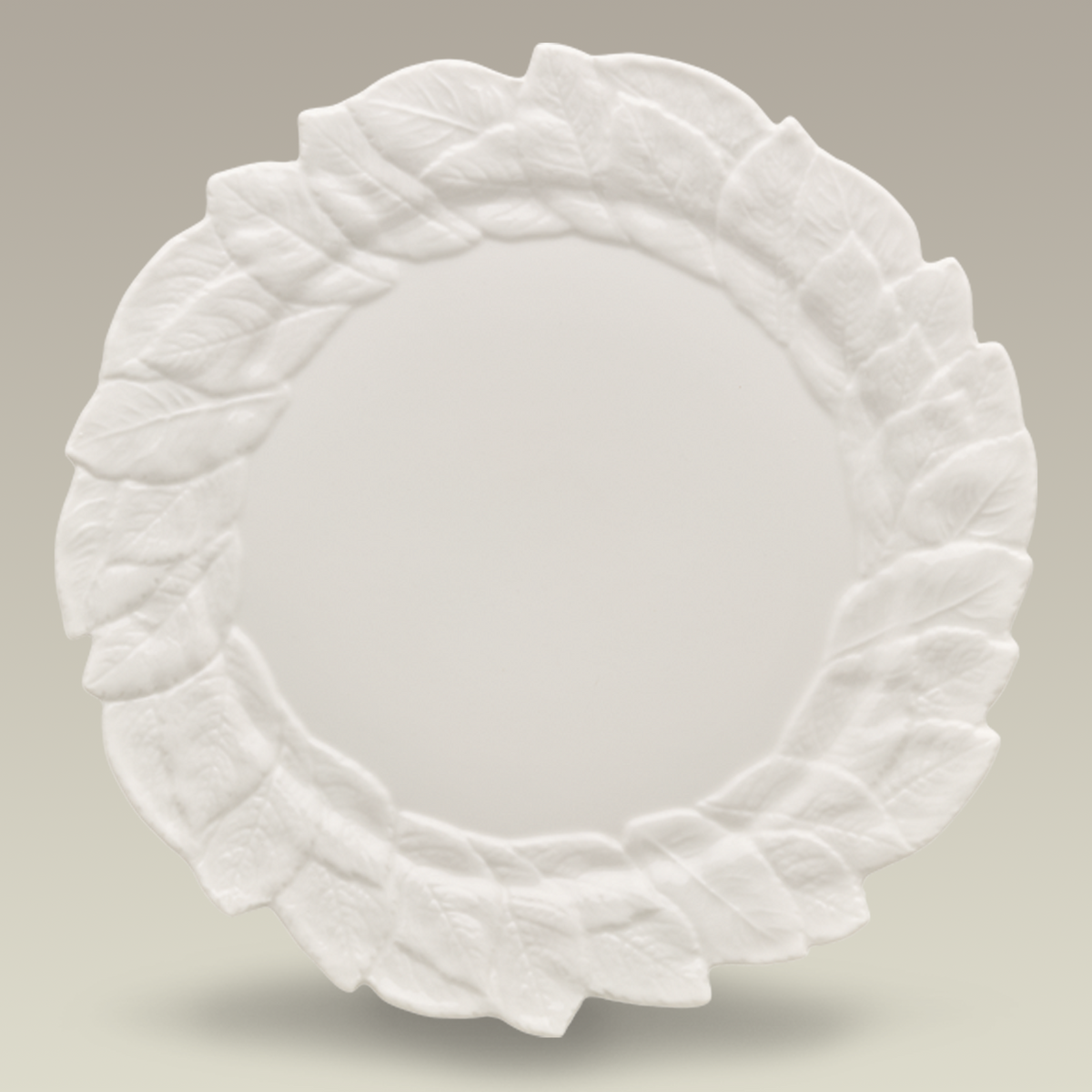 10.25" Embossed Leaf Plate SELECTED SECONDS