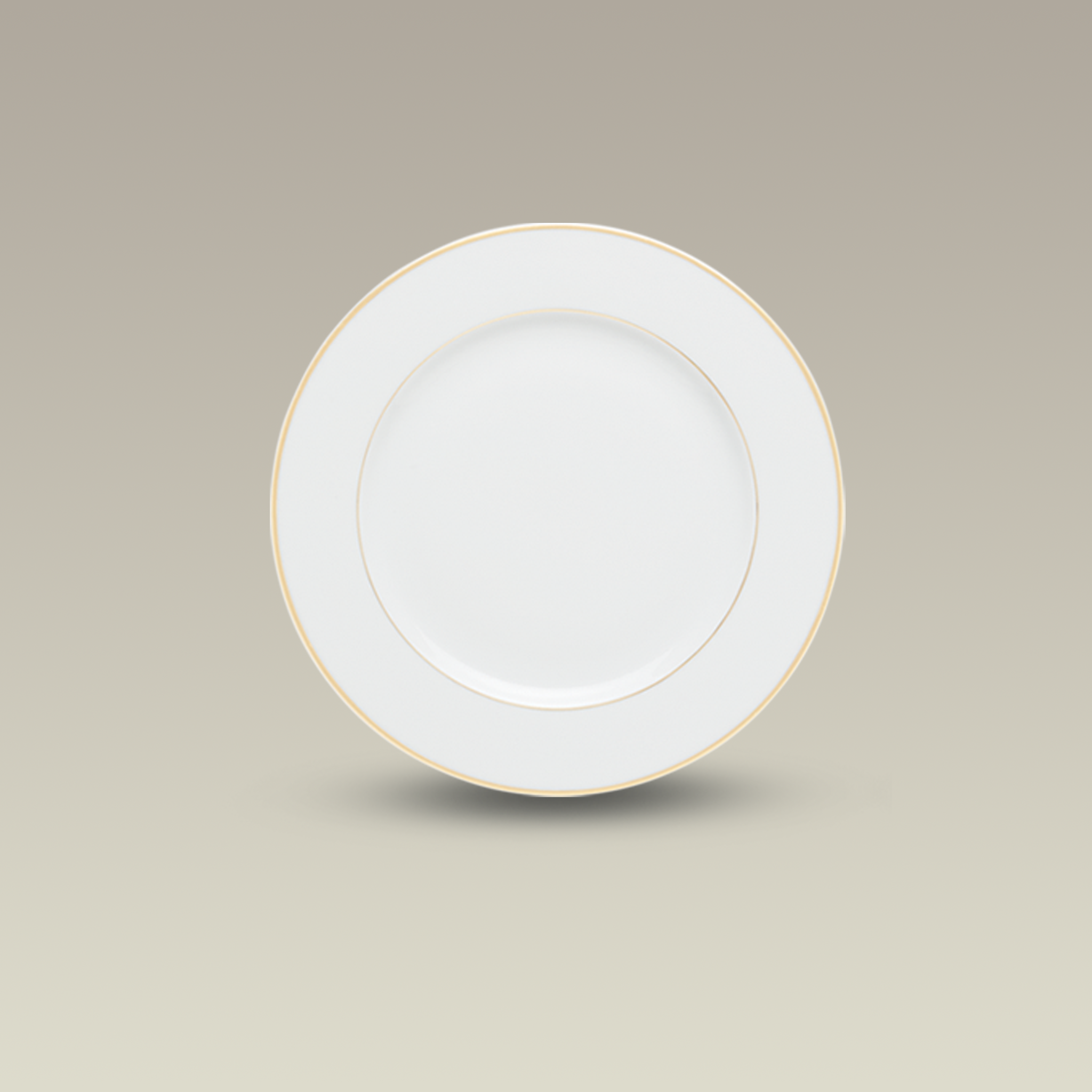 7.5" Double Gold Banded Rim Plate