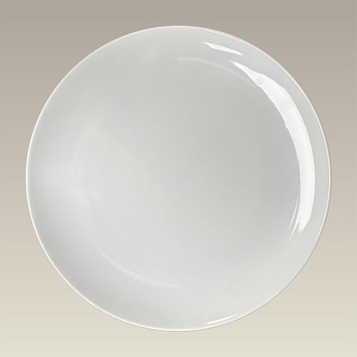 12" Ultra White Coupe Charger Plate, SELECTED SECONDS