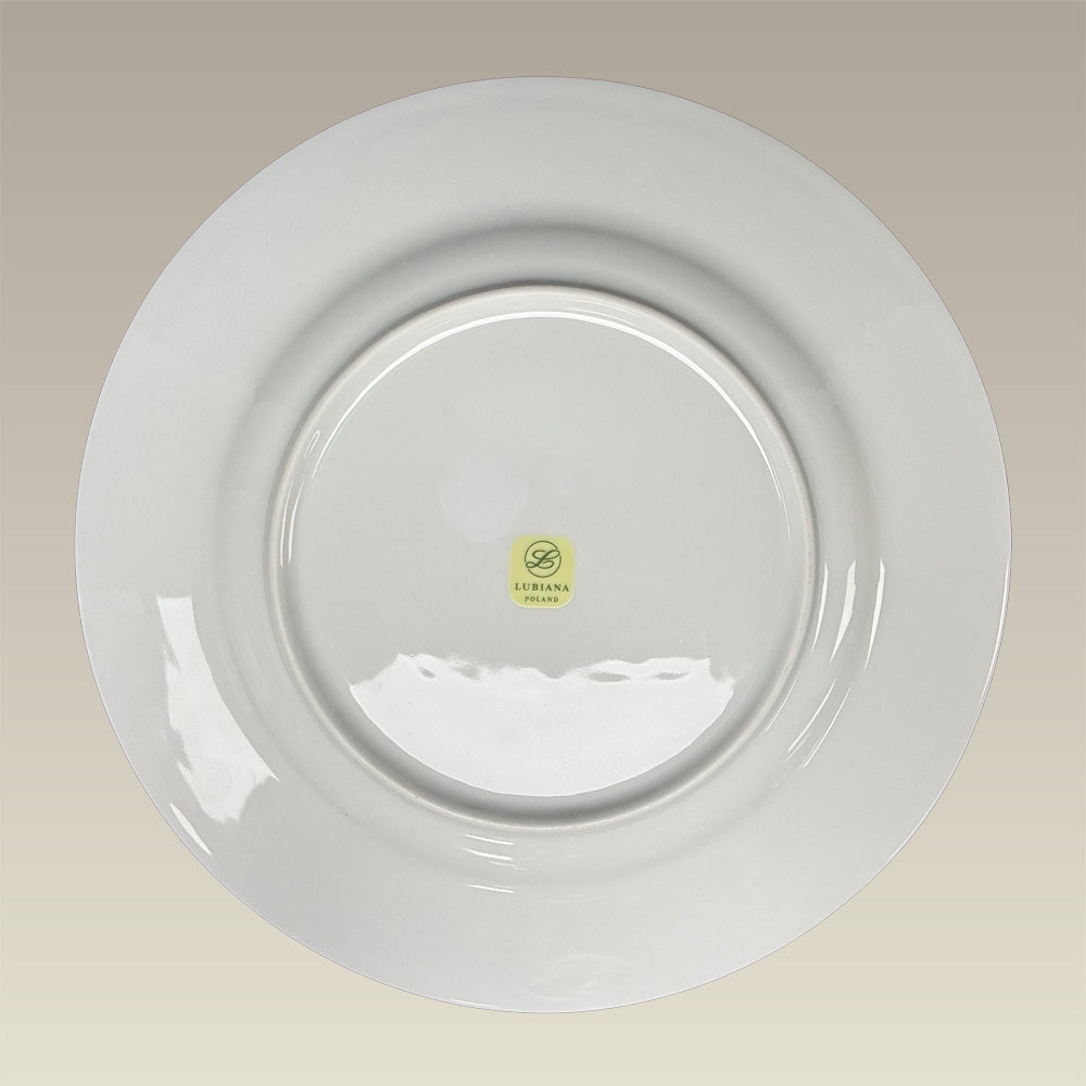 11.87" Ultra White Rim Shape Charger Plate, SELECTED SECONDS