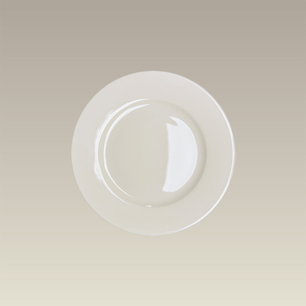 6.25" Warm White Rim B&B Plate