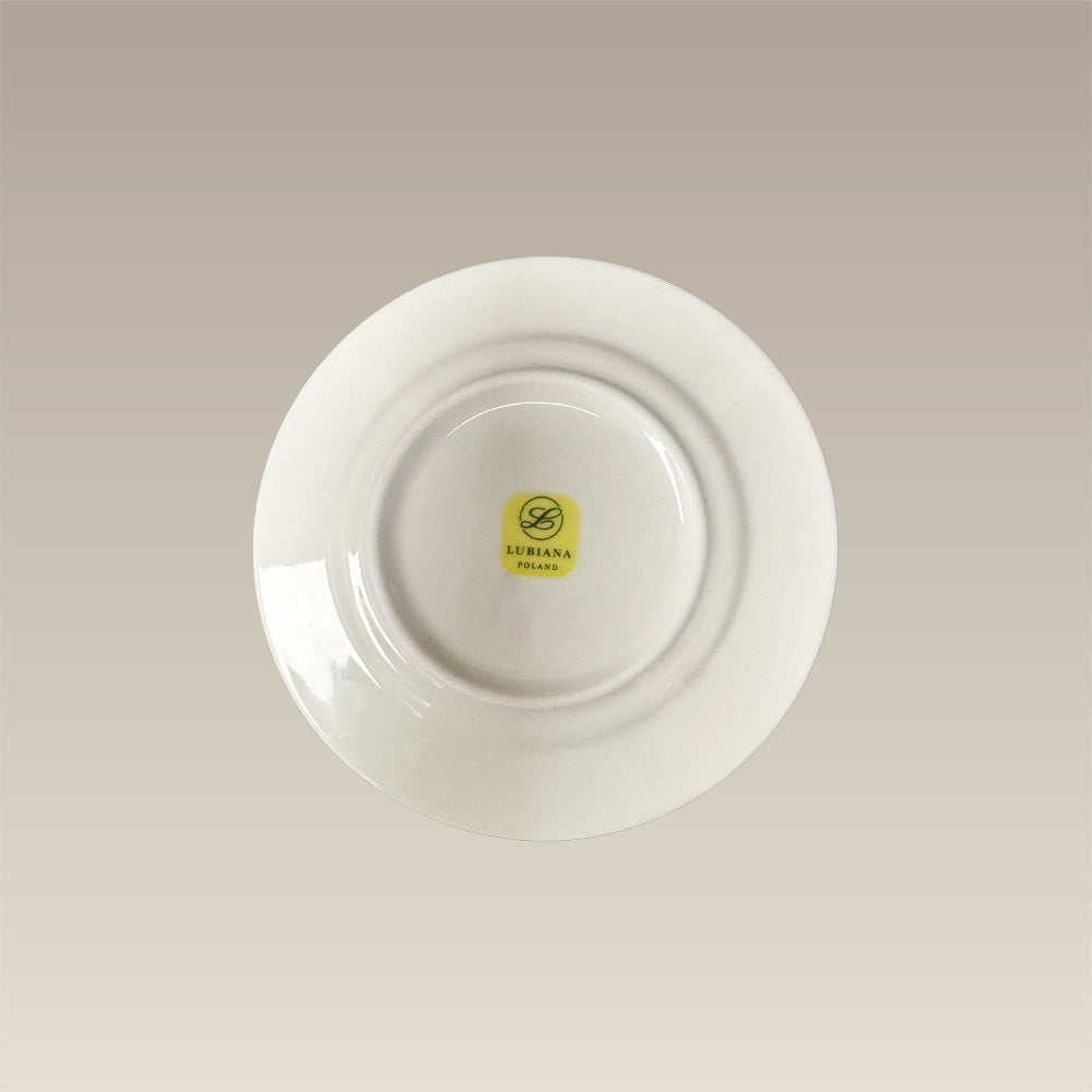 6.25" Warm White Rim B&B Plate