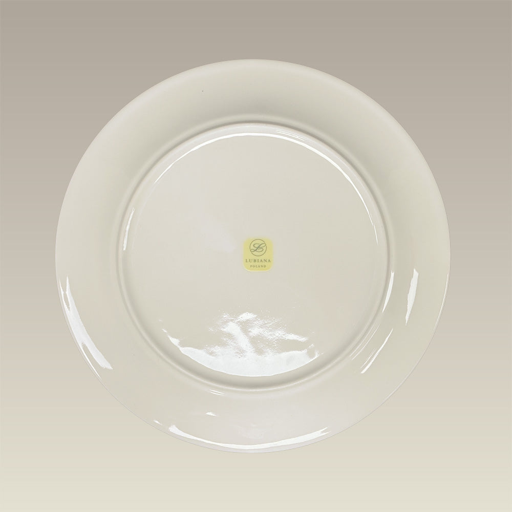 10.75" Warm White Transition Dinner Plate, SELECTED SECONDS