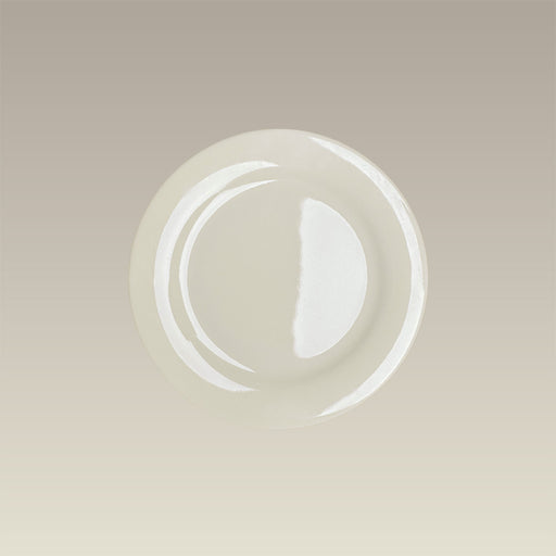 6.12" Warm White Transition Rim B&B Plate, SELECTED SECONDS