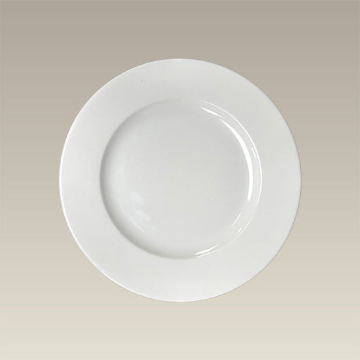 9.38" Warm White Rim Luncheon Plate, SELECTED SECONDS