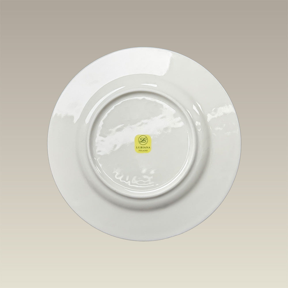 9.38" Warm White Rim Luncheon Plate, SELECTED SECONDS